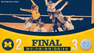 Image post by @umichvball on Twitter