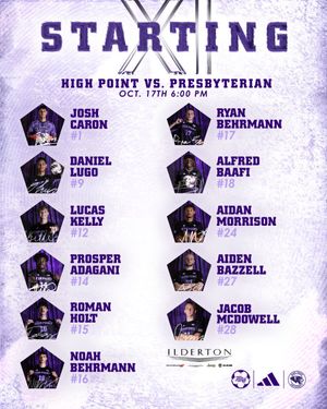 Text post by @HPUMSOCCER on Twitter/X