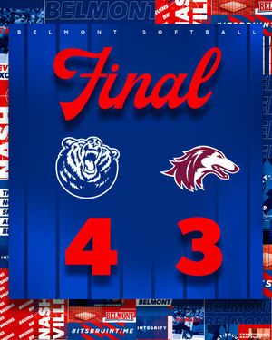 Image post by @BelmontSoftball on Twitter