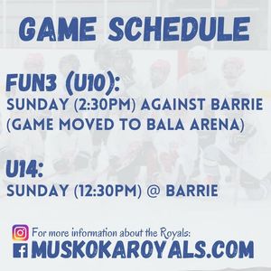 Image post by @muskokaroyals on Facebook