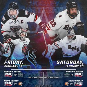 Image post by @RMUAthletics on Facebook