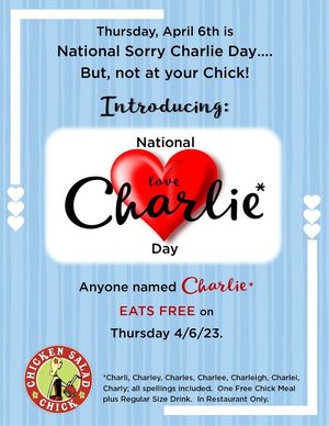 Image post by @ChickenSaladChickBirnhamWoodsSpringTX on Facebook