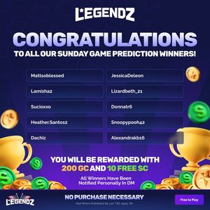 Image post by @Legendzcasino on Facebook