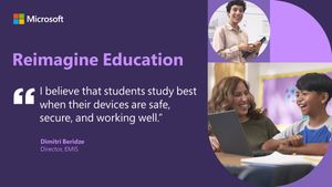 Image post by @MicrosoftEDU on Twitter/X