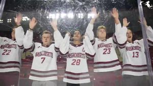 Video post by @UMassHockey on Facebook