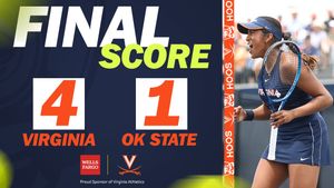 Image post by @UVAWomensTennis on Twitter