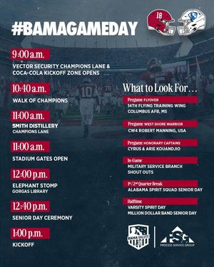 Image post by @alabamaathletics on Facebook