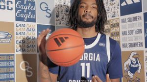 Video post by @GSAthletics_MBB on Twitter