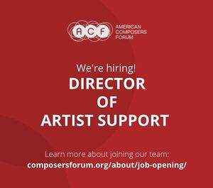 Image post by @americancomposersforum on Instagram