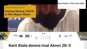 Video post by @KentStFootball on Facebook