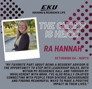 Image post by @EKUHousing on Facebook
