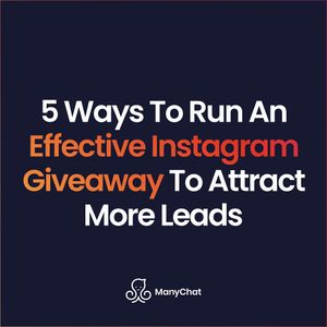 Image post by @manychat on Instagram
