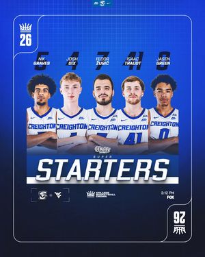 Image post by @Creighton Men's Basketball on Facebook