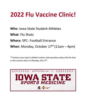 Image post by @IStateSportsMed on Twitter