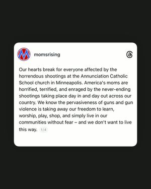 Image post by @momsrising on Instagram