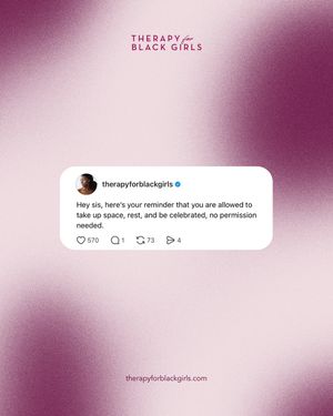Image post by @therapyforblackgirls on Instagram