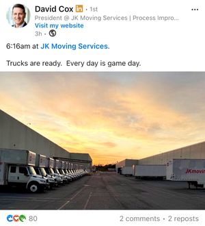 Image post by @jkmoving on Instagram