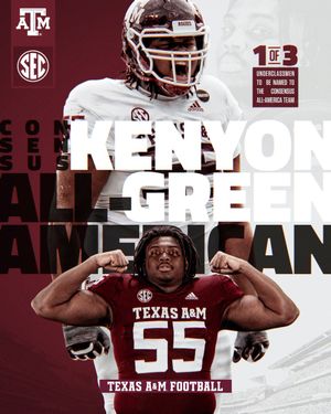 Image post by @AggieFootball on Twitter