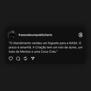 Image post by @frasesdeumpublicitario on Instagram