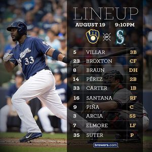 Image post by @brewers on Instagram