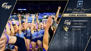 Image post by @GW_Gymnastics on Twitter