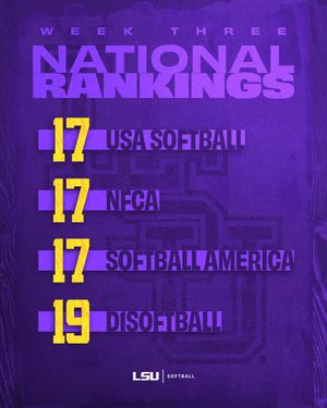 Image post by @LSUsoftball on Twitter