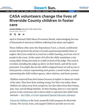 Image post by @VoicesForChildrenSD on Facebook