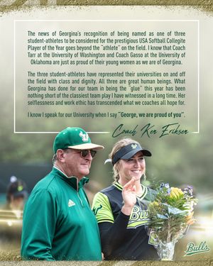 Image post by @USFSoftball on Twitter