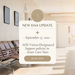 Image post by @doulaassociationofalberta on Facebook