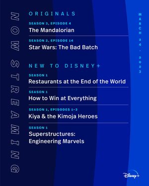 Image post by @DisneyPlus on Twitter