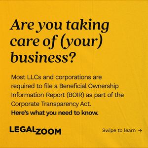 Image post by @legalzoom on Instagram