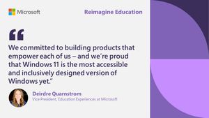 Image post by @MicrosoftEDU on Twitter/X