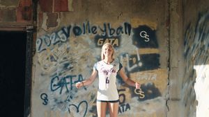 Video post by @GSAthletics_VB on Twitter