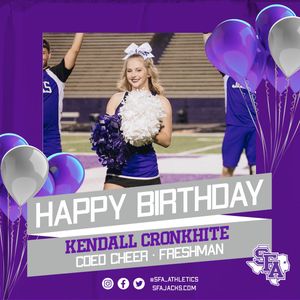 Text post by @SFA_Cheer_ on Twitter/X