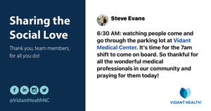 Image post by @ECUHealthMedicalCenter on Facebook