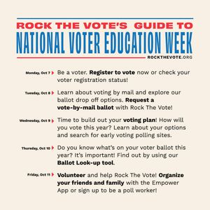 Image post by @rockthevote on Instagram
