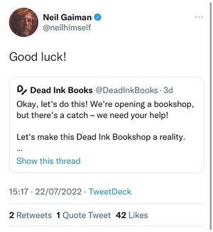 Image post by @deadinkbooks on Instagram