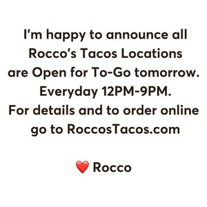 Image post by @roccostacos on Instagram