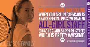Image post by @clemsonwtennis on Instagram