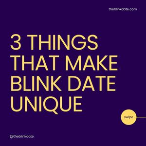 Image post by @theblinkdate on Instagram
