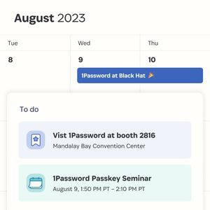 Image post by @1password on Instagram