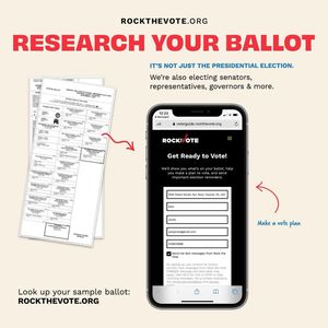 Image post by @rockthevote on Instagram