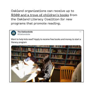 Image post by @oaklitcoalition on Instagram