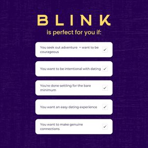 Image post by @theblinkdate on Instagram
