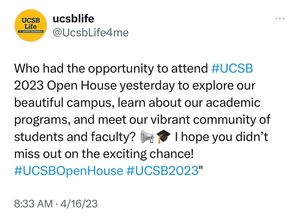 Image post by @ucsblife on Instagram