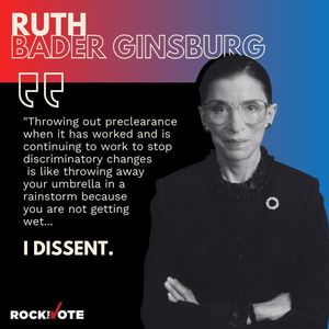 Image post by @rockthevote on Instagram