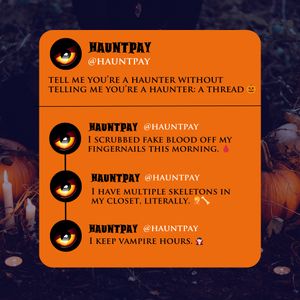 Image post by @HauntPay on Twitter/X