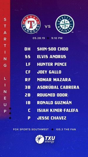Image post by @rangersdetexas on Facebook