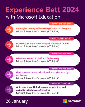 Image post by @MicrosoftEDU on Twitter/X