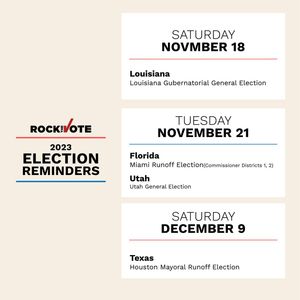 Image post by @rockthevote on Instagram